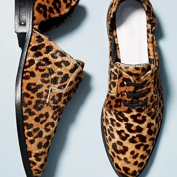 NIB Freda Salvador Cheetah Calf Hair D’Orsay Oxfords - Size 8 - Picture 4 of 10